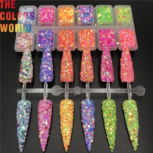 TCT-570 Chunky Nail Glitter Nail Art Decoration Маникюр коренастый uñas Makeup 매니큐어 Tumbler Crafts Manicure Festival Accessories