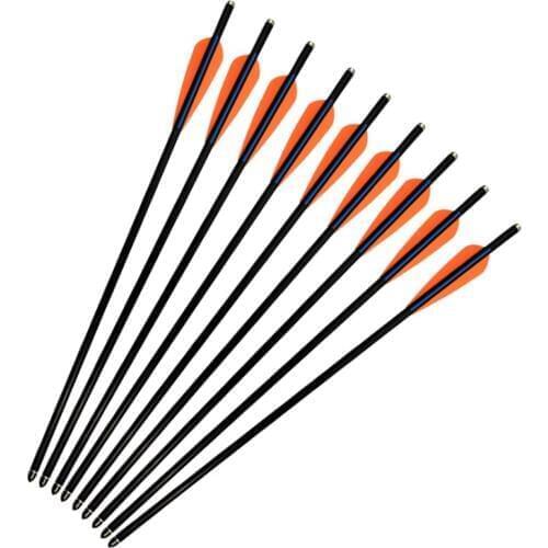High Quality Glass Fiber Arrows 16/18/20 Inch Shaft For Hunting Crossbow Bolts TPU Vanes Archery Bow Fiberglass 6/12 Pack