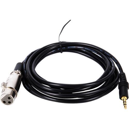 XLR 3 Pin Female to Right Angle 1/8 inch 3.5mm Stereo Jack Mic Audio Cord Cable 10Ft