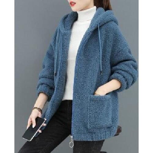Autumn Winter Oversized Sweatshirt Women Solid Color Hoodie Top Female Casual Pocket Full Sleeve Pullover Hoodies 9917