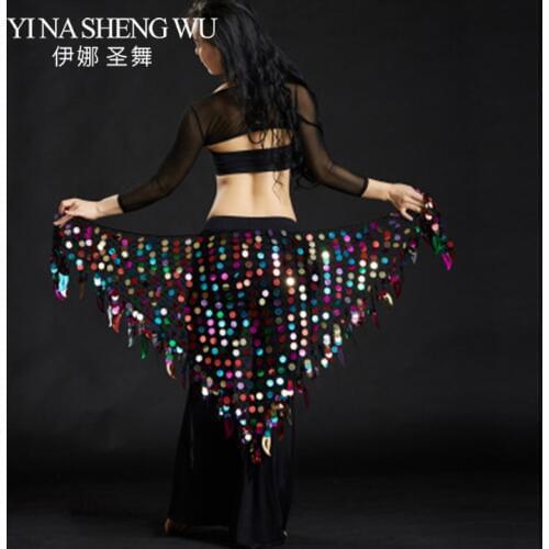 1pc Sequin Belly Oriental Dance Belts Costumes for Womens Belly Dance Hip Scarves Dancing Indian Waist Chain Belt Accessories