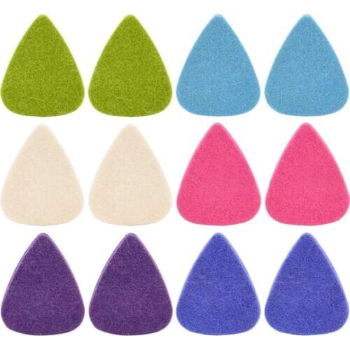 12 Pieces Colorful Soft Felt Plectrum Mediator Felt Ukulele Picks Plectrums Economy m Thickness