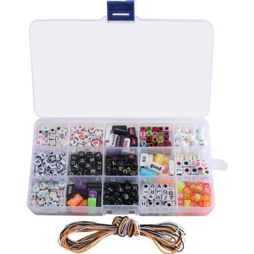 15 Grid Acrylic Letter Beading For Children Jewelry Making Lacing Bracelets Beads Handmade Girl Gift Early Education 2020 NEW