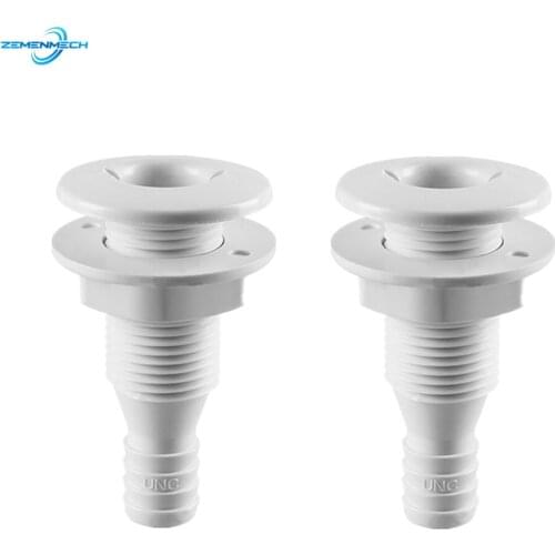 2PCS Nylon Marine Drain Thru Hull Bilge Fitting For Bilge Pump Aerator Hose Of Boat Marine Yacht Sail RV Camper Truck Marine