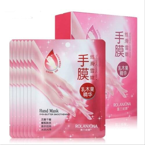 2 pcs Shea Moisturizing Hand Mask Super Smoothing Whitening Gloves Anti-Aging Nourishing Masks for Hand Skin Care Peeling