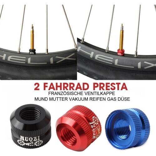 2 bicycle presta french valve cap mouth nut vacuum tire gas nozzle