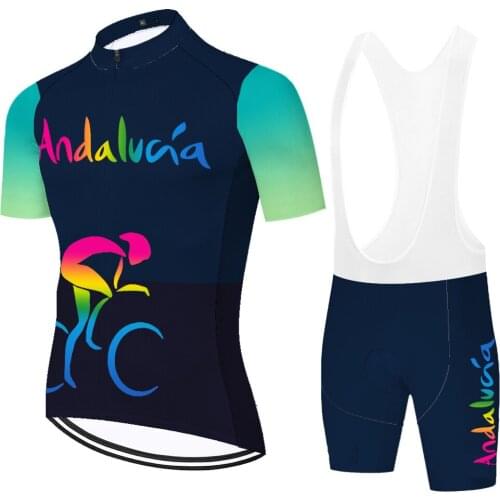 2021 Andalucia cycling team jersey men spain bicycle Clothing summer quick dry 20D gel pad ropa de ciclismo para hombre