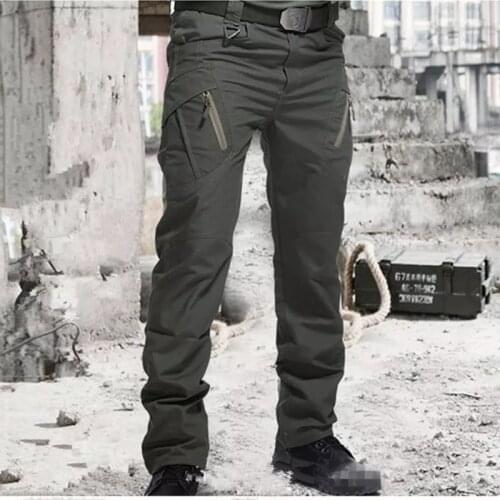 2021 New Mens Tactical Pants Multiple Pocket Elasticity Military Outdoor Quick Dry Tacitcal Trousers Men Slim Fat Cargo Pant 5XL