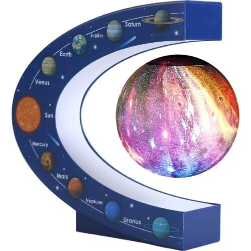 3 Inch Levitating Globe Planetary Series LED Light C Shape Magnetic Levitation Light Strange Starry Sky Ball Levitating Light