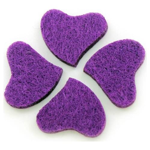 3mm Thicken 100 PCS Heart Wool Felt Handmade DIY Crafts Aromatherapy Tablets Decor Doll Handwork Polyester Sewing Toys Tool
