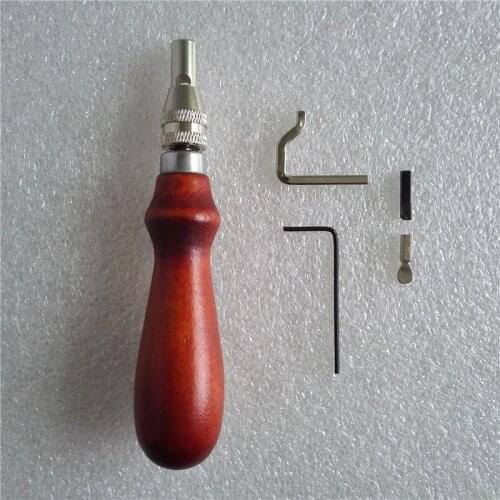 New 1 Set 4 in 1 DIY Pro Leathercraft Adjustable Stitching Groover Crease Leather Tools Sewing Tools Practical