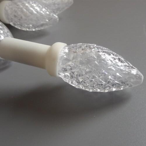 50nodes addressable RGB C7 DC12V WS2811 LED Christmas pixel string light;6inches(15cm) wire spacing;all WHITE wire;IP68