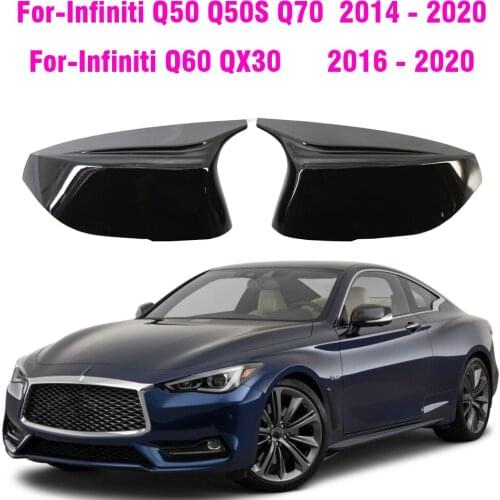 Carbon Fiber Side Rear View Mirror Cover Trim For Infiniti QX30 Q50S Q50 Q60 Q70 2014-2020