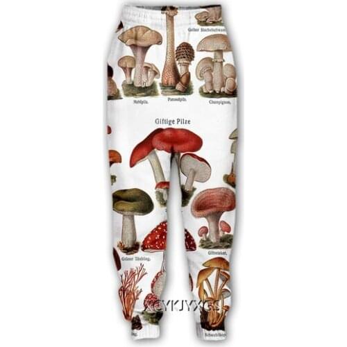 New Unisex Mushroom Art 3D Print Causal Clothing Fashion Men Women Hip Hop Pants Plus Size S-7XL Trouser Jogger Men