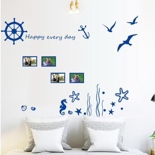 Candiway Blue ocean Wall Sticker Kids Room Home Decor Nursery Wall Decal Poster Art Deco poster Home Decoration 45*60cm NE122