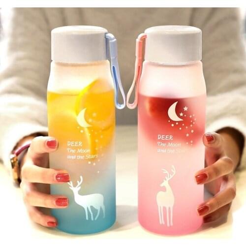 Water Cup Gradient Frosted Space Cup Large-capacity Water Bottle Plastic Cup Drop-proof High Temperature Handy Cup