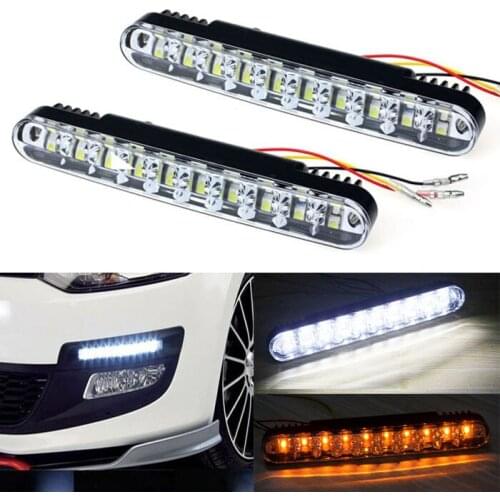 2pcs DRL Daytime Running Lights Car-styling Fog DRL Daytime Lamp DC12V 6000K Waterproof Super Bright Car Stylish Light