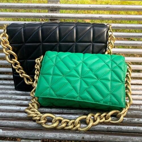 Branded Womens Shoulder Bags 2021 Thick Chain Quilted Shoulder Purses And Handbag Women Clutch Bags Ladies Hand Bag