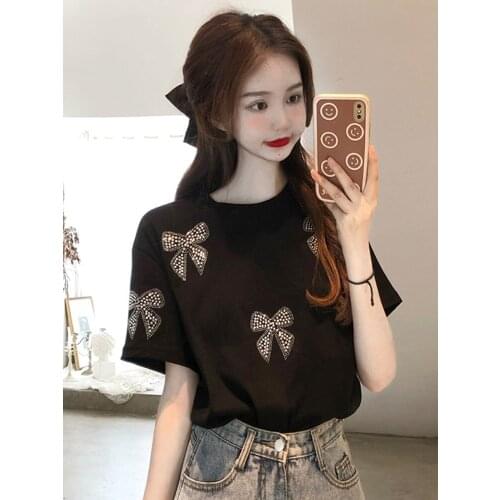 Graphic T Shirts Retro Loose Short-sleeved T-shirt Female Design Sense Summer New Net Red Harajuku Style Clothes