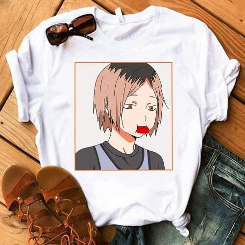 Hot Japanese Anime Kenma Kozume From Nekoma T-Shirt Summer Women Haikyuu Tshirt Vogue Harajuku Kawaii Casual Unisex Tshirts