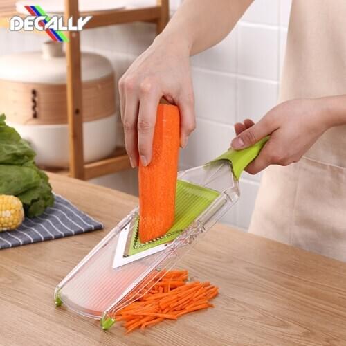 Kitchen Gadgets and Accessories 4 Blades Adjustable Mandolin Slicer Fruit V Slicer Vegetable Straw Knife Lemon Slicing Tool
