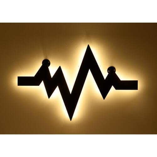 Metal Flashing Shape Led Wall Lamps Bar Coffee Shop Aisle Bedroom Parlor Wall Light Loft Industrial Style Lights Free Shipping