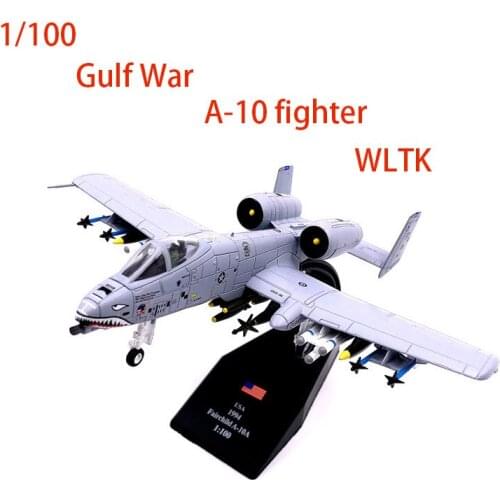 Diecast Airplane Model 1/100 A-10 Fighter Thunderbolt II Gulf War Military Plane Flying Tiger Adult Collection Gifts Hot Toys