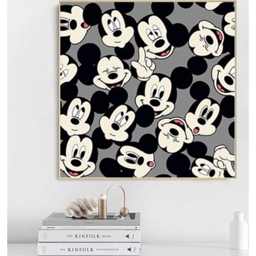 Cartoon Anime Disney Mickey Mouse Pop Style Home Decor Canvas Prints Painting Posters Wall Art Pictures for Kids Room Cuadros
