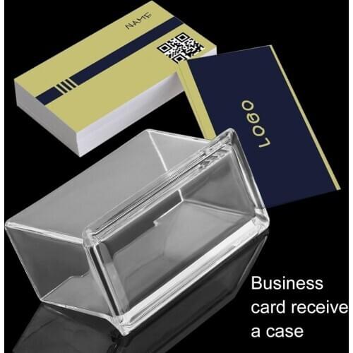 Desk Clear Acrylic Business Card Display Stand Plastic Transparent Desktop Business Card Holder Office Supplies