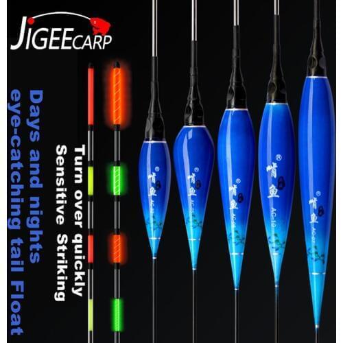 JIGEECARP 1pc New Nano Fishing Float Shadowless Super-bright and Ultra-Sensitive Electronic Float Day Night Usable Float Tackle