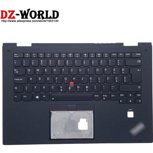 New Original Palmrest Upper Case With SI Slovenian Backlit Keyboard for Lenovo Thinkpad X1 Yoga 2nd Gen Laptop C Cover 01HY831