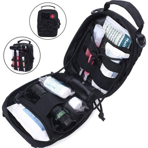 Outdoor Camping First Aid Kit Tactical Medical Bag 1000D Travel Military Survival Pouch Climbing Bag Emergency Case Survival Kit