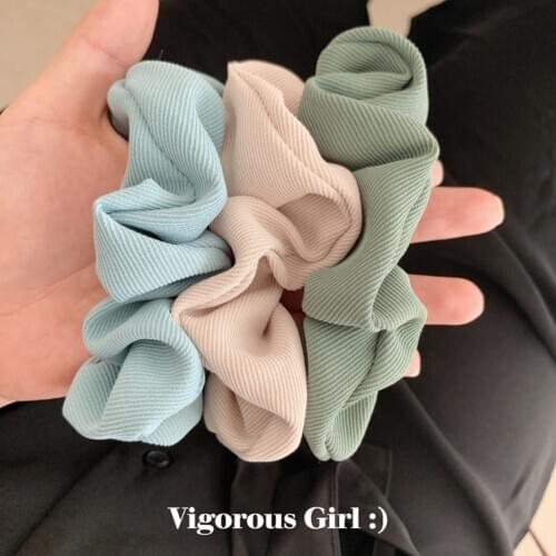 1PC Women Hair Accessories Female Solid Color Hair Tie Scrunchies Ponytail Hair Holder Rope Chiffon Headwear Dance Scrunch