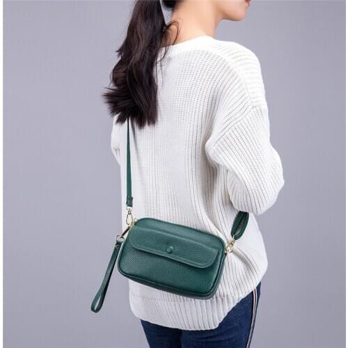 Litchi Grain Pattern Cow Leather Bag Ladies Small Shoulder Messenger Bag Luxury Handbags Women Bags Designer Crossbody Bags