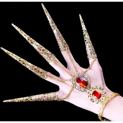 Belly dance bracelet Metal nails Extra Finger Peacock dance