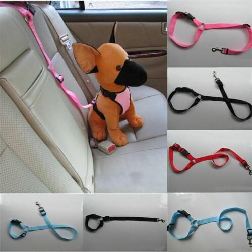 For Dog Pet Adjustable Car Safety Seat Belt Harness Travel Lead Restraint UK