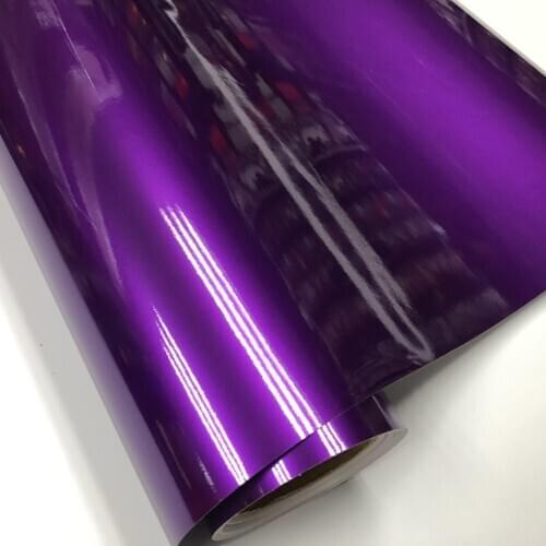 50cm*300cm Gloss Candy Metallic Purple Blue Vinyl For Car Wrap Midnight Blue Glossy Film With Air Bubble Free car WRAPS