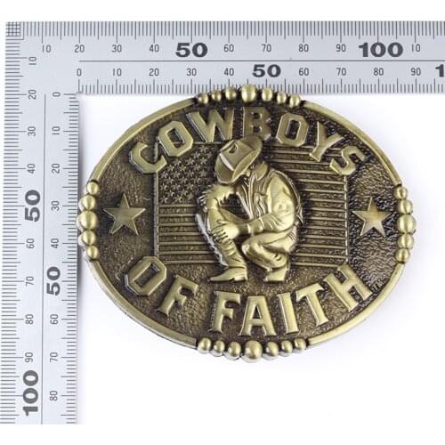 YonbaoDY belt Buckle The Faith of the Western Cowboy waistband DIY Accessories