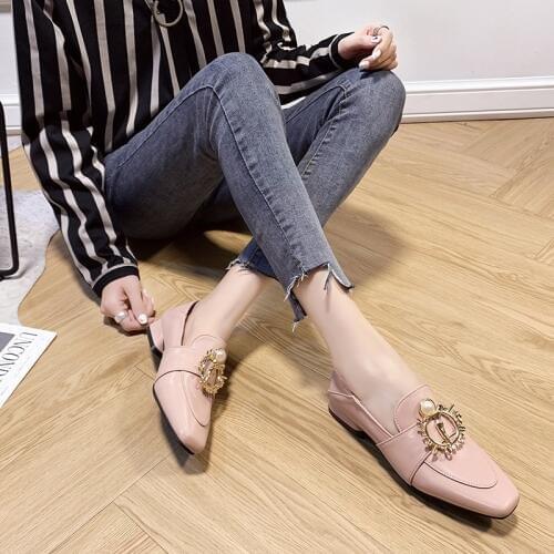 Spring explosion womens singles shoes solid color non-slip metal decoration simple elegant daily professional lady shoes U29-20