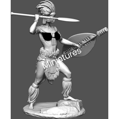 1/32 Resin Model Building Kit Figure Female Warrior