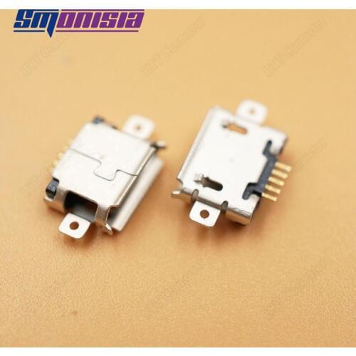 Smonisia 100pcs SMD Type Micro usb connector For tablet Phone USB Charging socket
