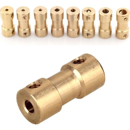 3pcs New Brass Flexible Motor Shaft Coupling Coupler Motor Transmission Connector Drive Shaft 2mm 5 Connector Boat Rc