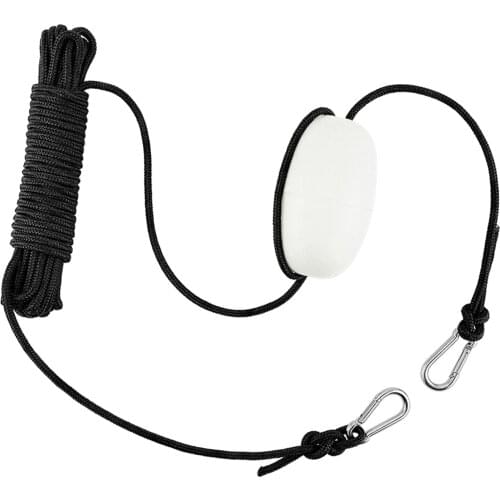 30ft Marine Kayak Anchor Tow Line with PVC Float & Clips for Fishing Boat Kayak Pontoon Canoe Tow Rope Line