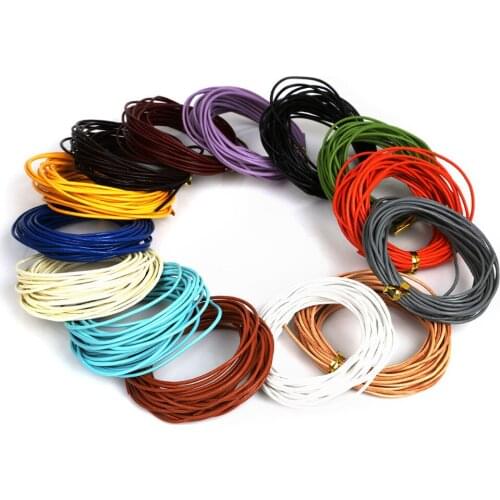 5meter/lot Real Genuine Leather Cord Thread 1.5mm Round Leather Cord For DIY Bracelet Necklace Jewelry Making Accessories