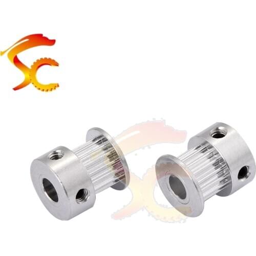 High quality 5pcs Timing Belt Pulley GT2 16 Teeth Alumium Bore 5mm fit for 2GT Belt Width 6mm Free shipping(16teeth)