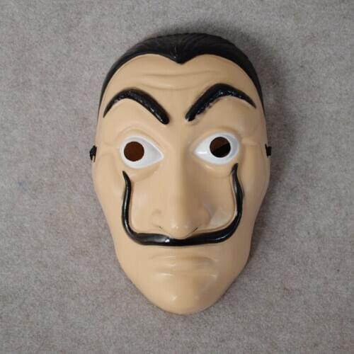 5 Pcs Money Heist The House of Paper La Casa De Papel Cosplay Costume Halloween Masquerade Mask Salvador Dali Cosplay Movie Mask