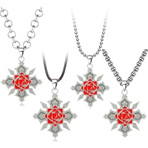 2015 New Cospaly Jewelry Cartoon Hokage Vampire Knight Drip Rose crest Pendant Necklace Alloy