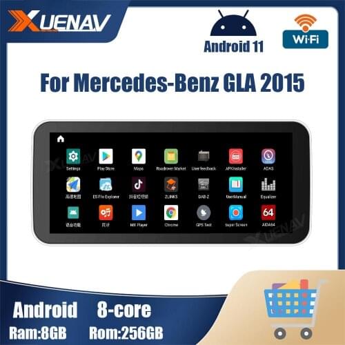 10.25 inch Car Radio Android 11 For Mercedes-Benz GLA 2015 car stereo auto Multimedia player DVD Player carplay