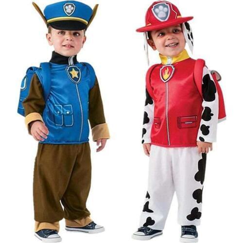 Free Ship Patrol costume Kids Boys Girls Birthday Purim Marshall Chase Skye Cosplay Costume Patrol Dog Children Ryder Party Role