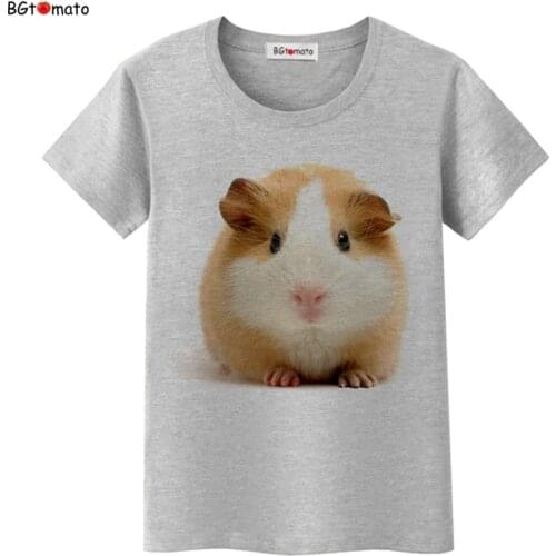 Bgtomato New style super cute Hairball mouse t shirt Women lovely 3D T shirt Brand Good quality soft shirt breathable tops